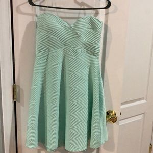 Charlotte Rouse Strapless large mint short dress